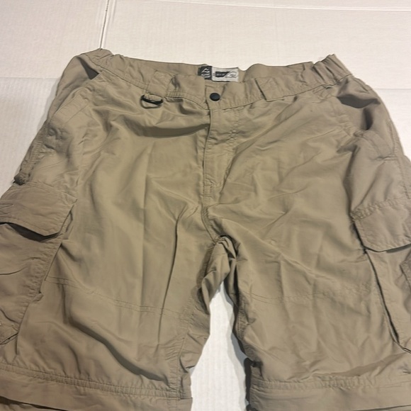Alpine Design khaki pants convert to shorts 34x30 multiple pockets zipper front - Picture 2 of 11